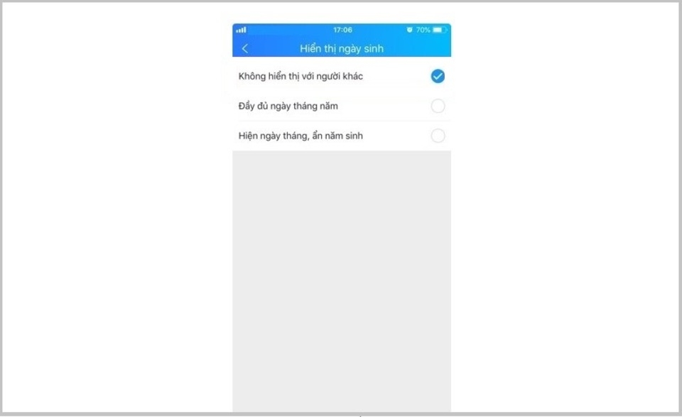3 cách bật thông báo sinh nhật Zalo cực đơn giản 5 chọn hiển thị ngày sinh