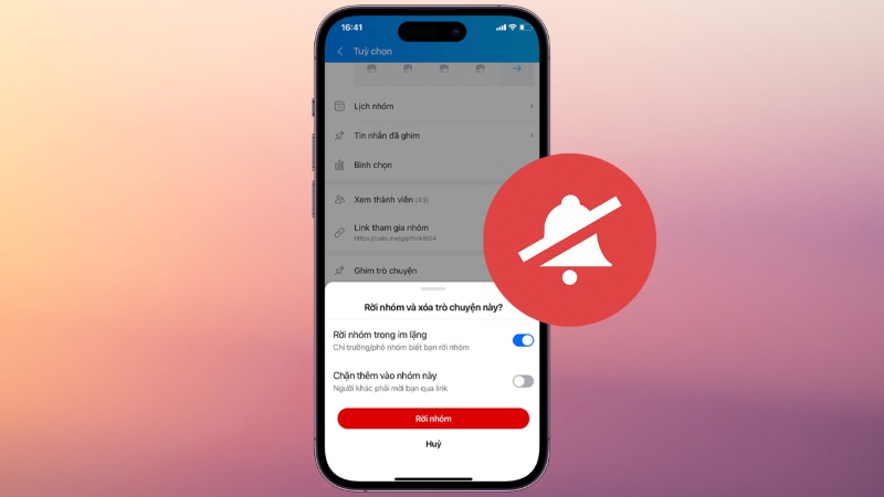 2 Cách âm thầm rời nhóm Zalo không ai biết 1 Âm thầm rời nhóm Zalo