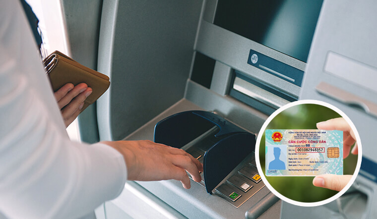 rút tiền atm bằng cccd gắn chip