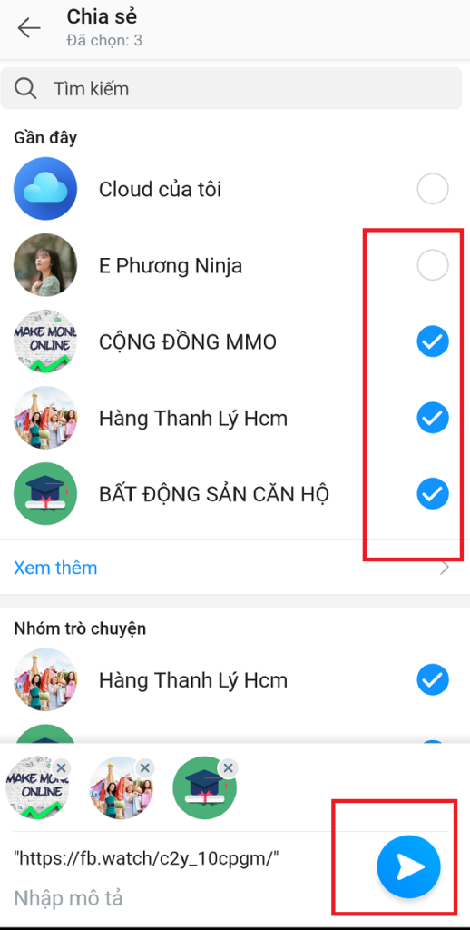 chia sẻ lên nhóm