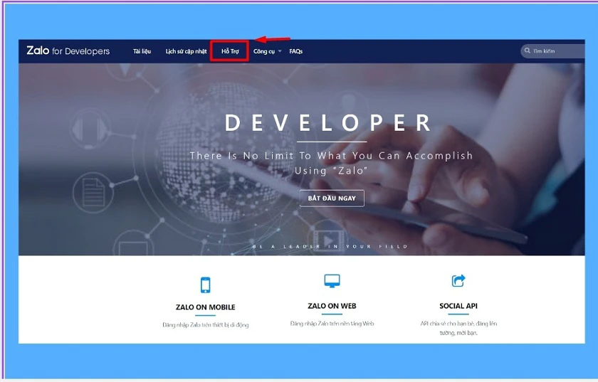 liên hệ website zalo