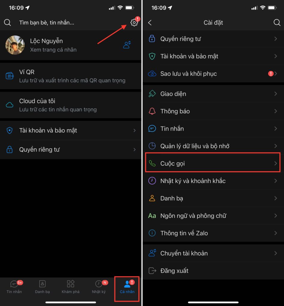 truy cập cuộc gọi